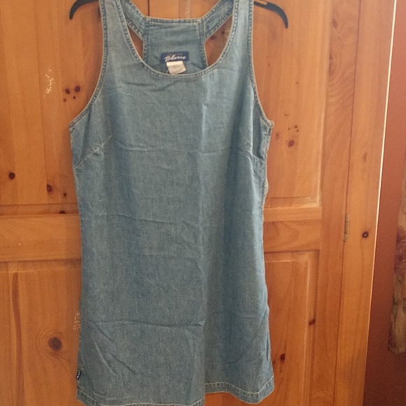 Express Bleus Denim Racer Back Dress - Picture 1 of 5